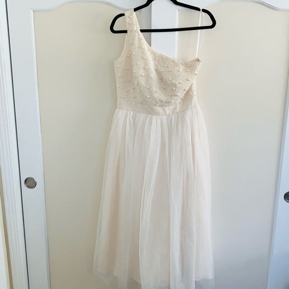Lulus Dresses Nwot Lulus Pearl Embellished One Shoulder